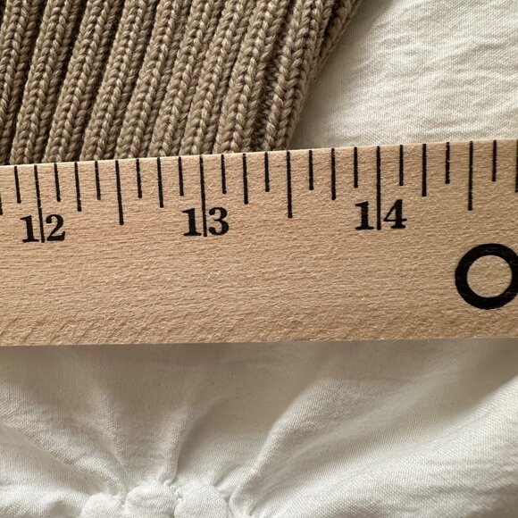 Vintage 80's Women's Cable Knit Beige Made In USA Sweater Size Medium - Picture 6 of 11